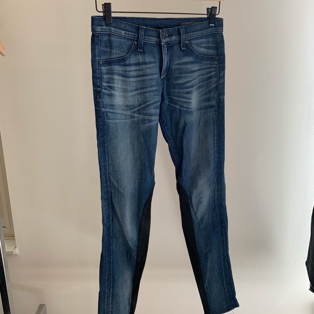 Rag & Bone Jeans with Suede Detail